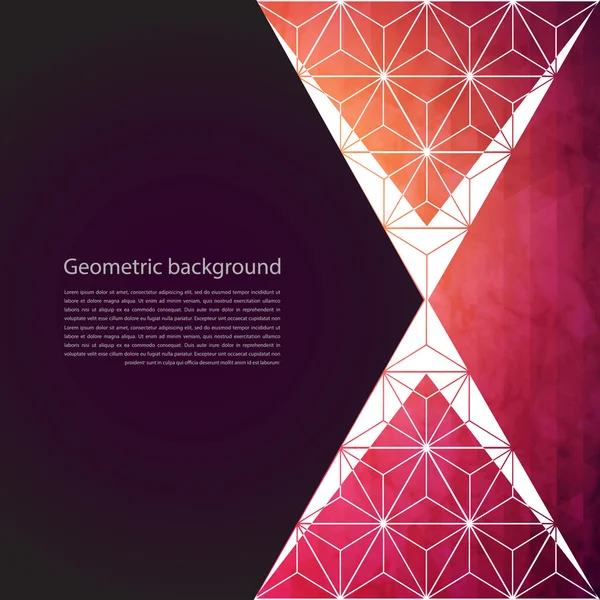 Geometric polygonal background with triangles — Stock Vector