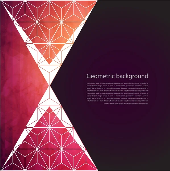 Geometric polygonal background with triangles — Stok Vektör