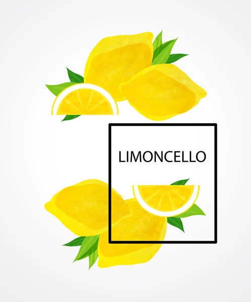 Pozadí ovoce citrony — Stockový vektor