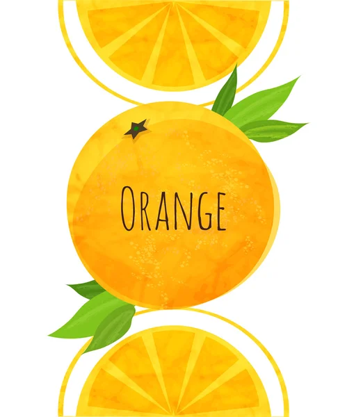 오렌지 과일 배경 — 스톡 벡터