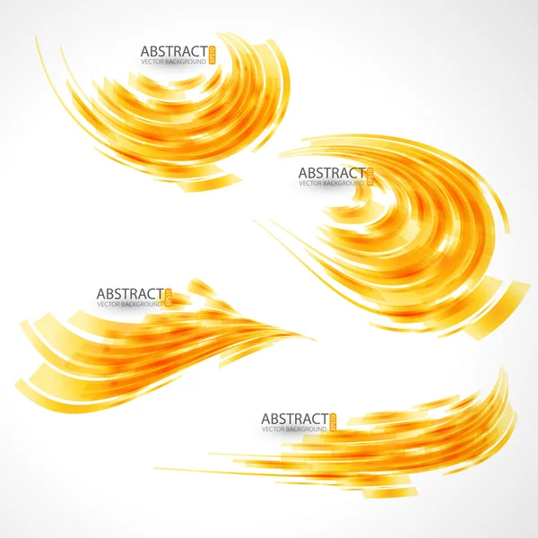 Modelo abstrato de ondas laranja — Vetor de Stock
