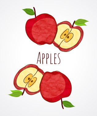 apples halves background