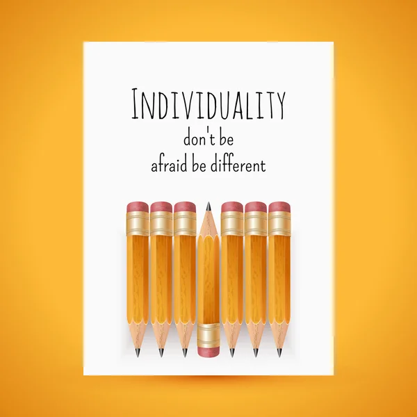 Motivational poster. Set of pencils — Διανυσματικό Αρχείο