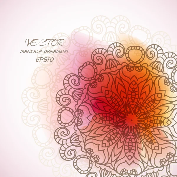 Bright ornamental floral lace — Stock Vector