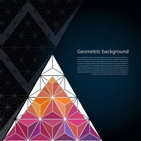 Geometric polygonal background with triangle — Stock Vector