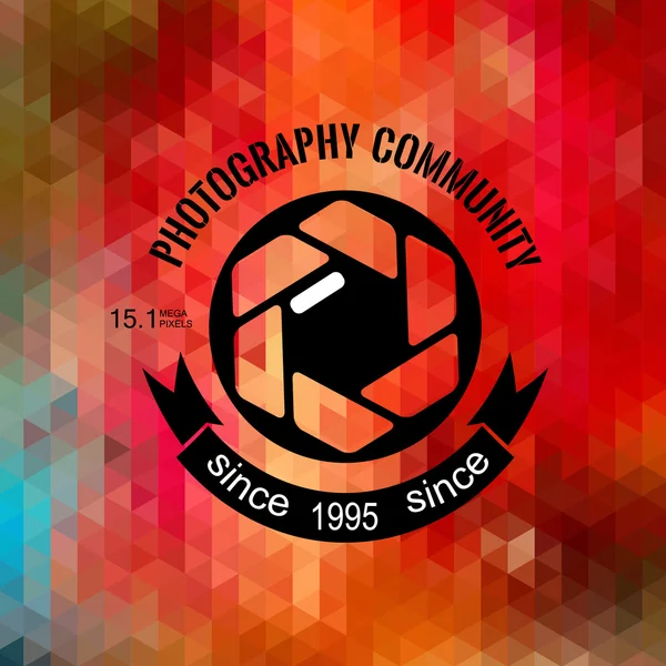 Photographie logo modèle — Image vectorielle