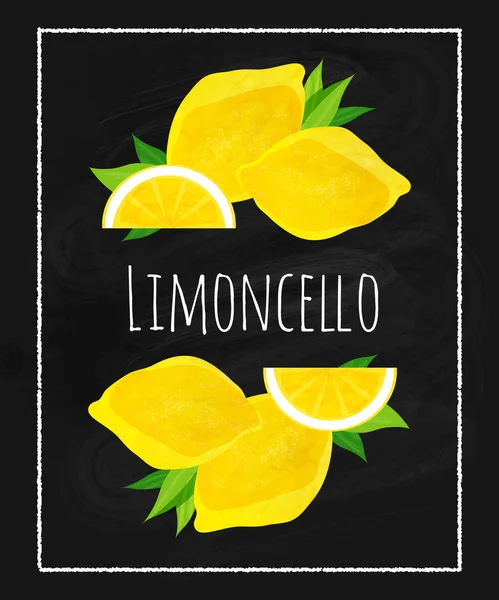 Limoni fondo frutta — Vettoriale Stock