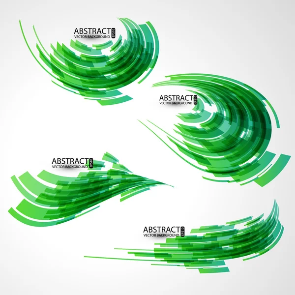 Modelo abstrato de ondas verdes — Vetor de Stock