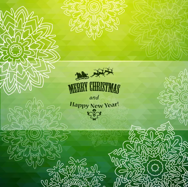 Green christmas background — Stock Vector