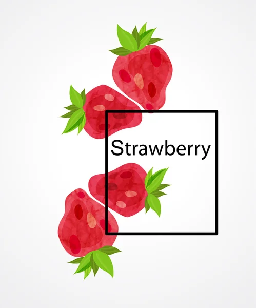 Rote Erdbeeren Hintergrund — Stockvektor