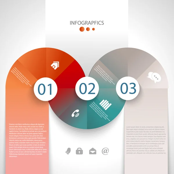 Grafik-Vorlage für Geschäftsinformationen mit Symbolen. — Stockvektor