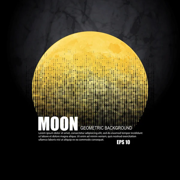 Πλήρες κίτρινο φεγγάρι — Διανυσματικό Αρχείο