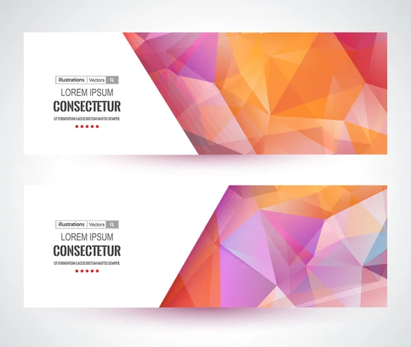 Geometric polygonal templates — Stockvector