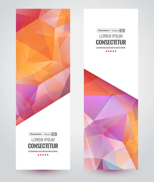 Geometric polygonal templates — Stockvector