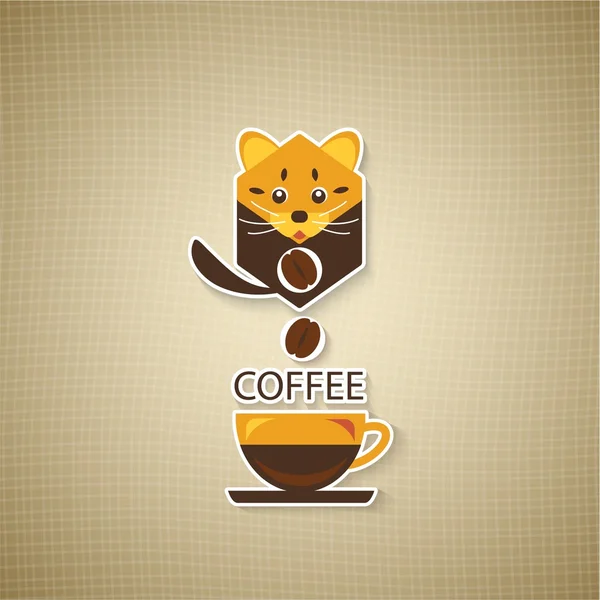 Café Civet Kopi Luwak — Image vectorielle