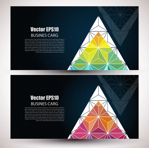 Business cards templates with triangles — Stock Vector