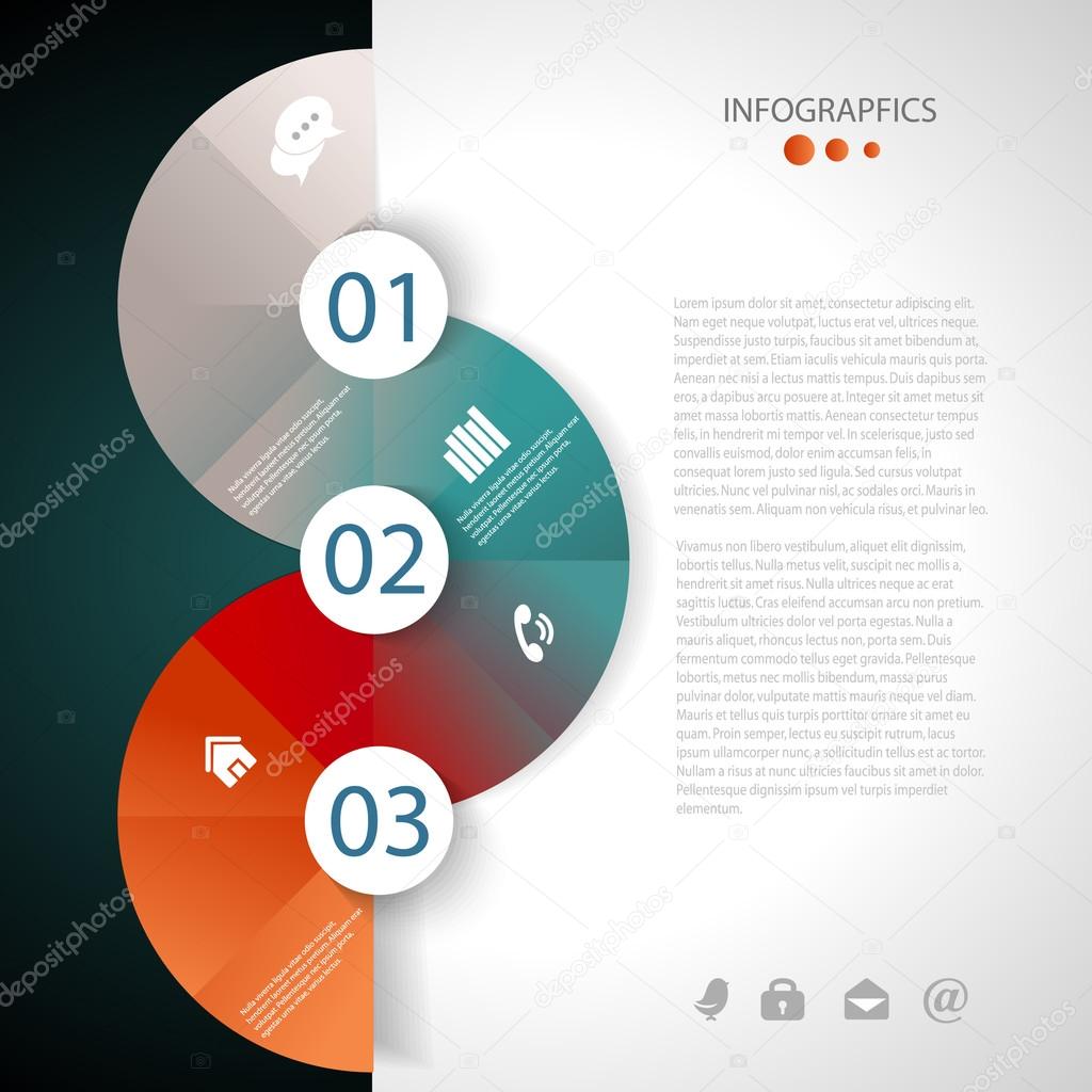 Abstract business info graphics template