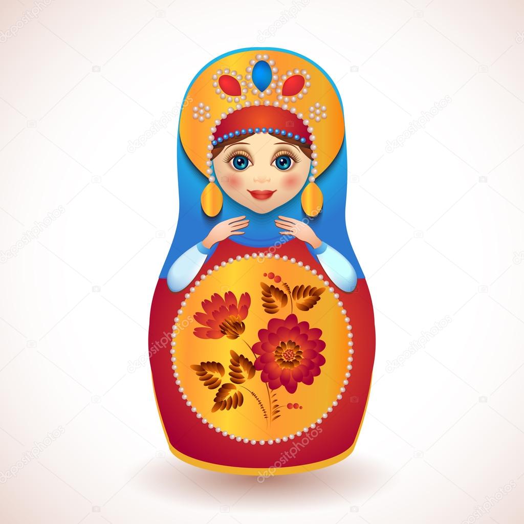 Russian traditional  doll  matryoshka
