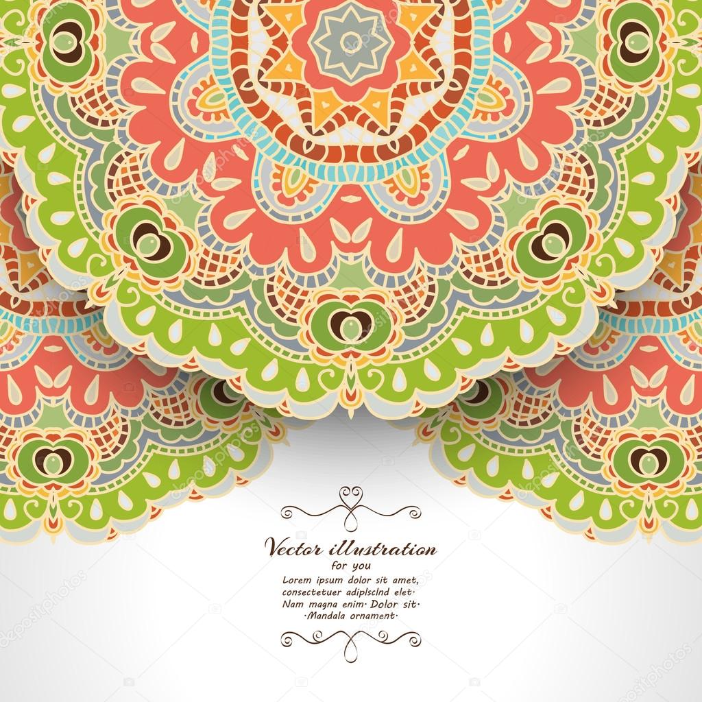 Floral ornamental round lace