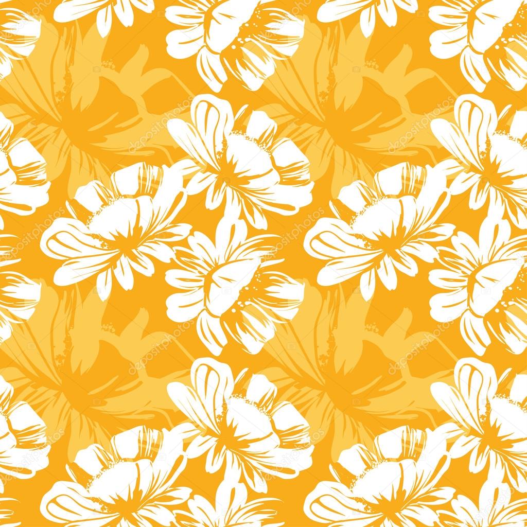 Orange floral background Stock Vector Image by ©tatkuptsova #76277307