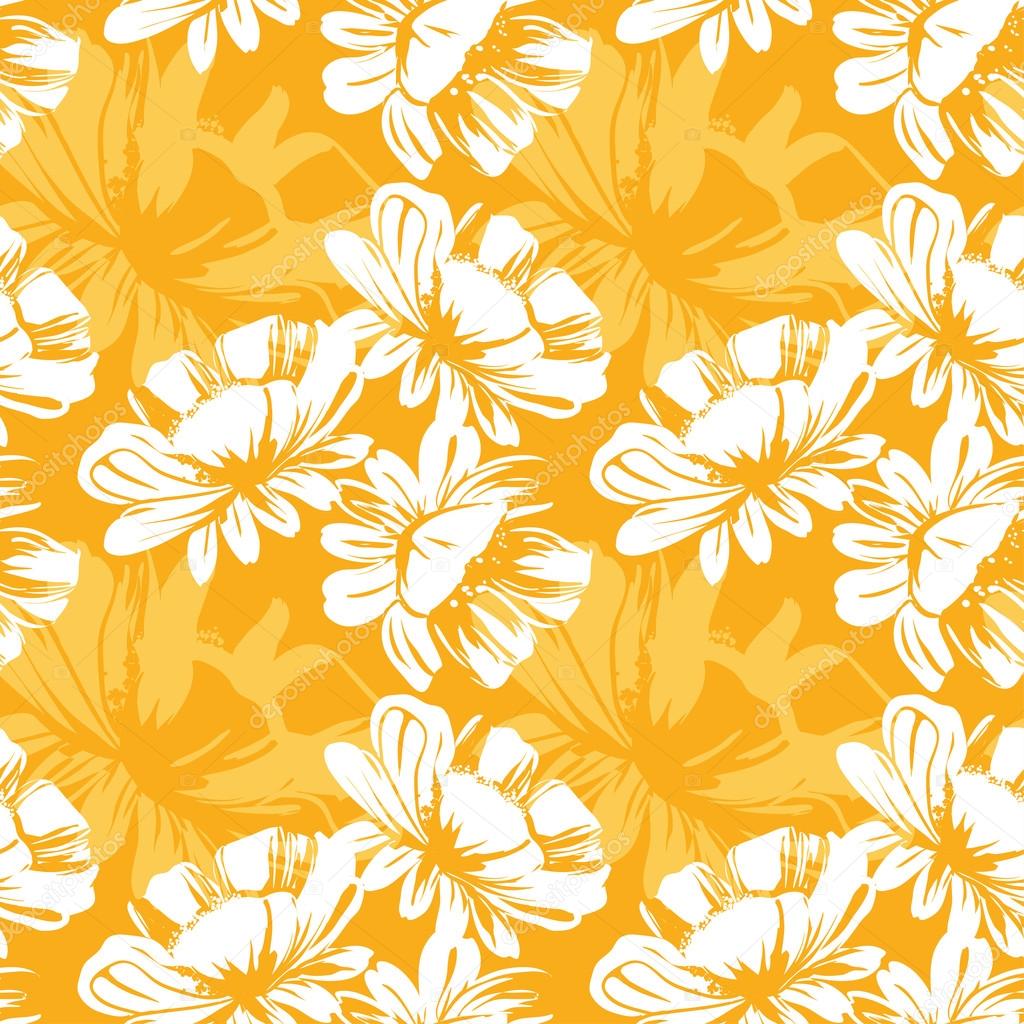 Orange floral background Stock Vector Image by ©tatkuptsova #76277307