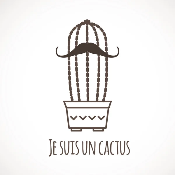 Vicces rajzfilm kaktusz — Stock Vector
