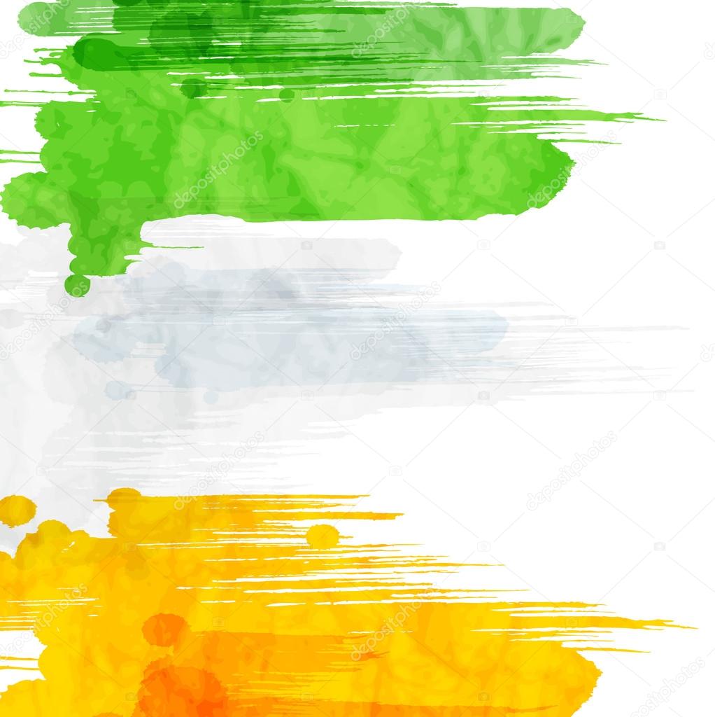 Abstract Watercolor Sumi Indian Flag Background Abstract Watercolor Blooming Background Image for Free Download
