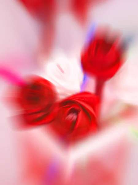 Red rose in motion blur. — Stock Photo, Image