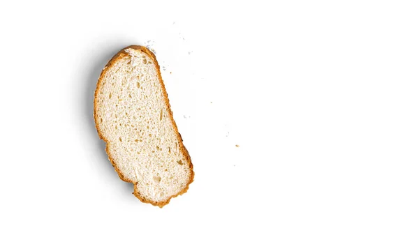 Beyaz arkaplanda susamlı ekmek. — Stok fotoğraf