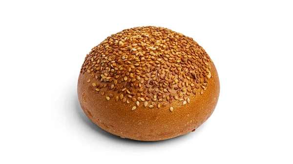Sesame bun on a white background. — Stock Photo, Image