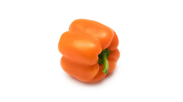 Orange bell pepper på en vit bakgrund. — Stockfoto