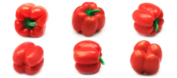 Rote Paprika auf weißem Hintergrund. — Stockfoto