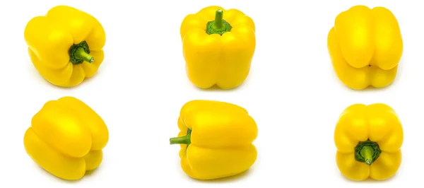 Κίτρινη πιπεριά σε λευκό φόντο. — Φωτογραφία Αρχείου