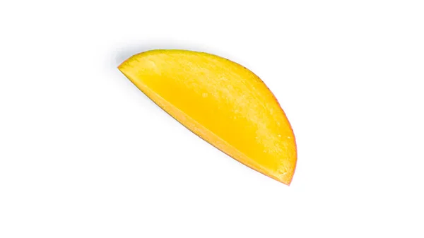 Mango Fruit Plakjes Geïsoleerd Witte Achtergrond Hoge Kwaliteit Foto — Stockfoto