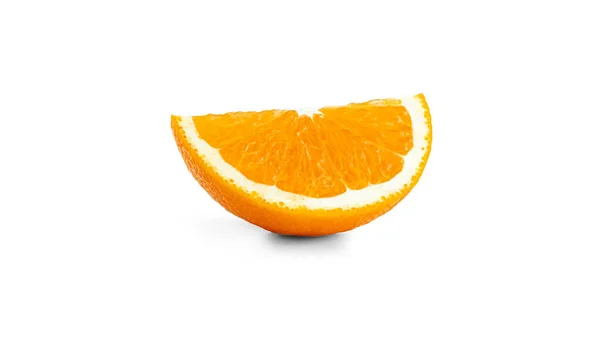 Narancs Szeletek Fehér Háttérrel Makró Kiváló Minőségű Fénykép — Stock Fotó