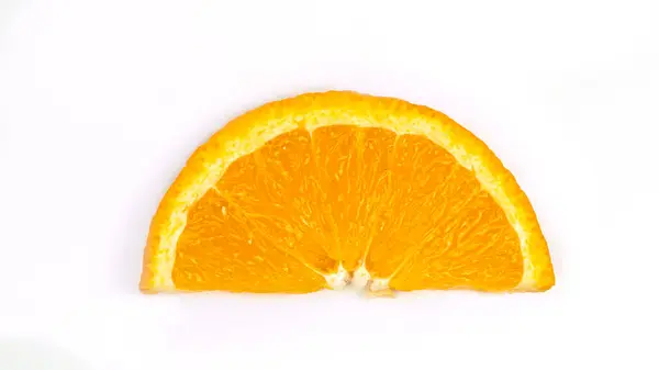Tranches Orange Sur Fond Blanc Macro Photo Photo Haute Qualité — Photo