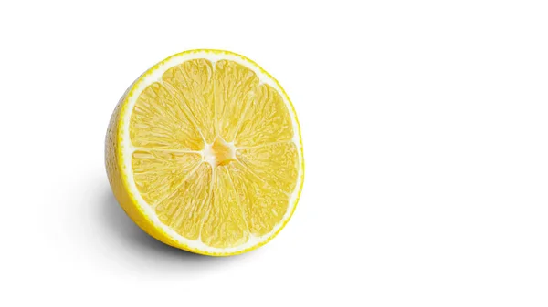 Лимон Білому Тлі Високоякісна Фотографія — стокове фото