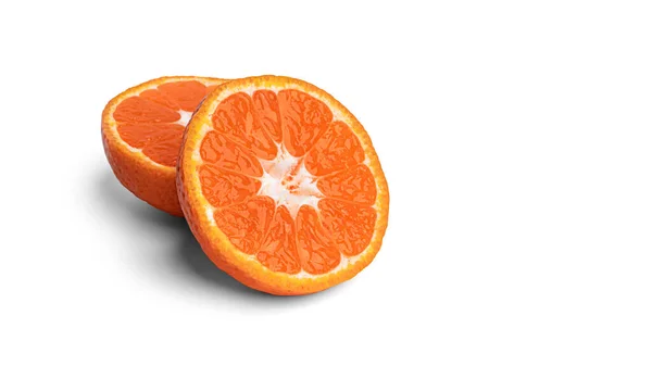 Tangerine Sur Fond Blanc Photo Haute Qualité — Photo