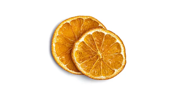 Laranja Seca Sobre Fundo Branco Foto Alta Qualidade — Fotografia de Stock