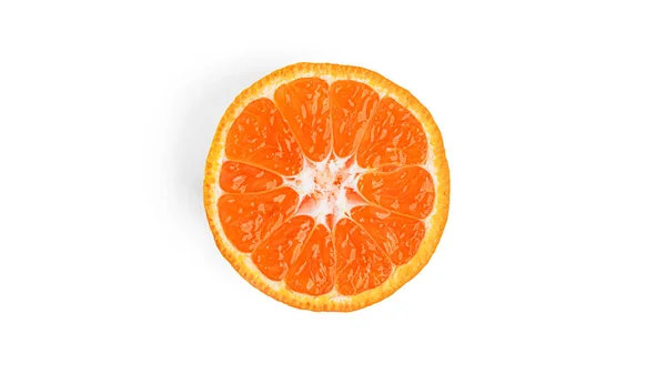 Mandarine Auf Weißem Hintergrund Hochwertiges Foto — Stockfoto