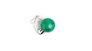 Beyaz arka planda Noel ağacı topu. Yüksek kalite fotoğraf