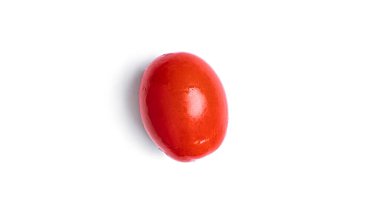 Beyaz arka planda izole edilmiş konserve domatesler. Yüksek kalite fotoğraf