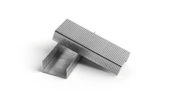 Beyaz arka planda metal zımbalar. Yüksek kalite fotoğraf