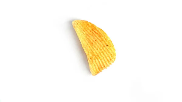 Aardappelchips Een Witte Achtergrond Hoge Kwaliteit Foto — Stockfoto