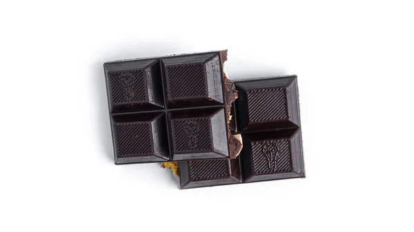 Barra Chocolate Cru Com Frutas Secas Nozes Fundo Branco Foto — Fotografia de Stock