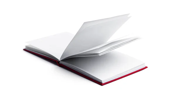 Cuaderno Blanco Sobre Fondo Blanco Foto Alta Calidad — Foto de Stock