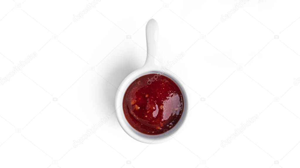 Ketchup isolated on white background. High quality photo