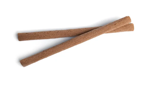 Bambu Cookies Isolerad Vit Bakgrund Utsikt Uppifrån Högkvalitativt Foto — Stockfoto