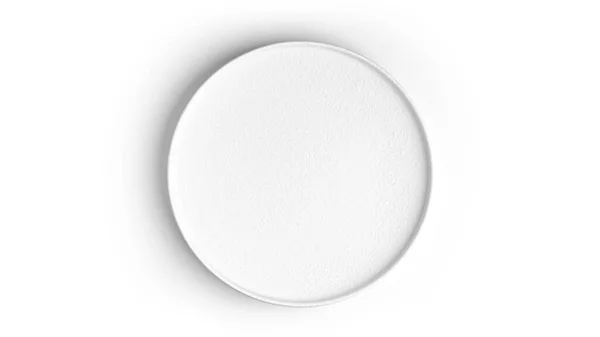 White Matte Texture Plate White Background High Quality Photo — Stock Photo, Image