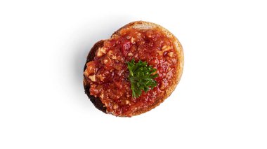 Ekmekleri beyaz arkaplanda izole edilmiş. Yüksek kalite fotoğraf